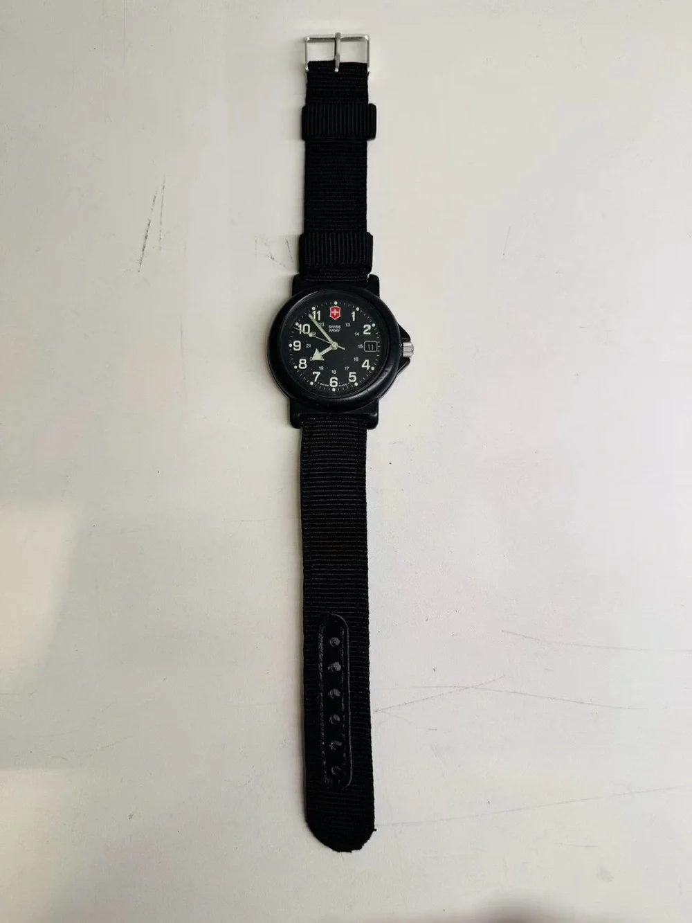 Vintage Swiss Army Victorinox Field Men Watch Date Quartz 38mm New Battery Runs